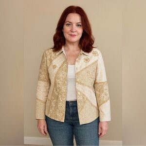 Chic Patchwork Women's Blazer